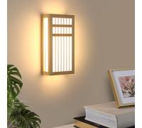 Goeco Applique LED da Parete Interno Legno Retrò 18W 30CM 3000K