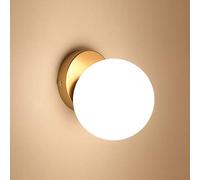 Goeco Lampada da Parete Interno, Moderno Applique Dia. 15cm, Lampada a Muro Creative Palla di vetro E27 lampadina NON contiene, per Camera da letto, Soggiorno