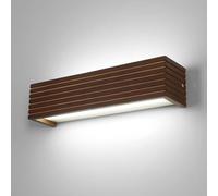 Goeco Lampada da Parete LED, 18W Applique LED in Legno Luce Notturna Moderno Luce Bianca Fredda da 6500K per Camera da Letto Scala Corridoio