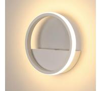 Goeco Lampada da Parete LED, Illuminazione da Parete Interna, Lampada da comodino dal Design Moderno Rotondo, 12W Applique per soggiorno, cucina, camera da letto, Corridoio