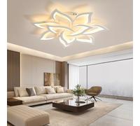 Goeco Lampada da Soffitto Moderna a LED, Lampada da Soggiorno da 60W, Lampada da Soffitto per Soggiorno, Camera da Letto, Camera dei Bambini, Luce Calda 3000K, Bianco