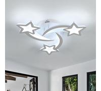 Goeco Lampadario cameretta, Plafoniera LED Soffitto 40W 4500LM, per Camera da Letto La Stanza dei Bambini Bagno, Luce Bianca Fredda 6500K, Diametro 54cm