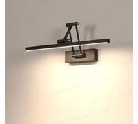 Goeco Luce Specchio Bagno Led 40cm, 9W Bianco Neutra 4000K Lampada Armadio Girevole, IP20 Lampada da Specchio Bagno, Nero