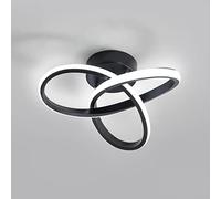 Goeco Plafoniera LED Soffitto 20W 2200LM 3000K / 4500K / 6500K, Nero | Lampada da Soffitto Moderna, Lampadario LED Camera Letto Cucina, Diametro 25cm