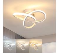 Goeco Plafoniera LED Soffitto, 20W 2200LM Moderna Lampada da Soffitto LED, Plafoniera Bianca Interno per Cucina Corridoio, Controllo di Commutazione 3000K/4000K/6000K