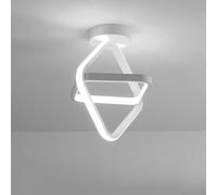 Goeco Plafoniera LED Soffitto 22W Lampada da Soffitto Moderno Luce Bianca Fredda 6500K con 2 Lampade Quadrate per Camera da Letto Soggiorno Cucina Corridoio, Bianco