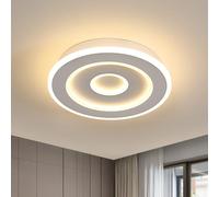 Goeco Plafoniera LED Soffitto, 28W Lampada da Soffitto Moderna, 3000K Luce Calda, Plafoniera Rotondo per Corridoio, Cucina, Balcone, Studio, Camera da Letto