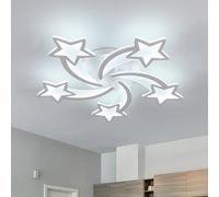 Goeco Plafoniera LED Soffitto, 60W 6700LM Lampadario Cameretta a Forma di Stella, Lampada da Soffitto per Soggiorno Camera da Letto Camera dei Bambini, 6500K Luce Bianca Fredda