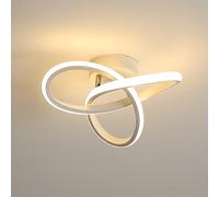 Goeco Plafoniera LED Soffitto Bianco, 22W Moderna Lampada da Soffitto Creativo Forma di Fiore Illuminazione a Soffitto LED per Cucina Corridoio, Bianco Caldo 3000K