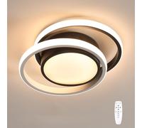 Goeco Plafoniera LED Soffitto Dimmerabile, 32W Lampada da Soffitto Rotonda Con Telecomando 3000K-6500K, Funzione di Memoria Lampadario LED per Camere da Letto Soggiorni
