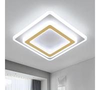 Goeco Plafoniera LED Soffitto LED, 44W Lampada da Soffitto Quadrata Moderna Luce Bianca Fredda 6500K, Plafoniera LED in Acrilico per Camera da Letto, Soggiorno, Cucina, Corridoio, 29 x 29 x 5,5 cm