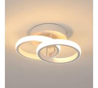 Goeco Plafoniera LED Soffitto Moderna, 22W Creativo Lampadario a Led, Bianco Caldo Lampada da Soffitto in Acrilico, Rotondo per Corridoio, Cucina, Soggiorno, Dia 25CM