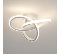 Goeco Plafoniera LED Soffitto Moderne, 22W 2500LM Luce Neutra 4500K Lampade da soffitto Forma del Fiore, Lampadario LED Decorativo per Corridoio Guardaroba Balcone, Bianco