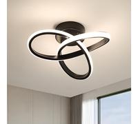 Goeco Plafoniera LED Soffitto Moderne a Spirale 22W 2500LM 4500K Nero