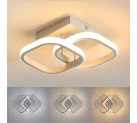 Goeco Plafoniera LED Soffitto Quadrato 22W 3000K/4500K/6500K, Bianco