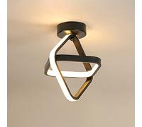 Goeco Plafoniera LED Soffitto Quadrato 24W 2700LM 3000K, Nero