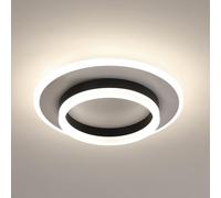 Goeco Plafoniera LED Soffitto Rotonda, 28W 3150LM Ø 30 cm Plafoniera da Soffitto Moderna Paralume in Acrilico Luce Neutra 4500K, Lampadario LED Moderno per Camera da Letto Soggiorno Cucina, Bianco
