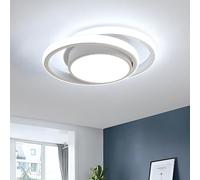 Goeco Plafoniere LED, 32W 2350LM Lampada da Soffitto Moderno, Rond Bianco Plafoniere per Cucina Bagno Corridoio, Bianco Freddo 6500K
