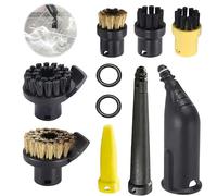 GOEDCH 10 pezzi accessori per pulitore a vapore Kärcher SC1 SC2 SC3 SC4 SC5: set di accessori per pulitore a vapore Kärcher SC1-SC5, pulitore a vapore con ugello prolungato, ugello curvo, spazzola