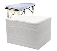GOEDCH 100 feltrini da massaggio: 180 x 80 cm, per lettini massaggianti, bianco lenzuolo massaggio, copertura per lettini massaggianti, lenzuolo per spa, hotel, massaggi, trattamenti di cura