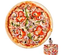 GOEDCH 150 x 150 cm, coperta per pizza: Burrito Blanket, morbida coperta per pizza, coperta in flanella, per