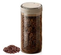 GOEDCH 1700ml Barattolo per Caffè Sottovuoto in Vetro: Contenitore Barattolo per Chicchi, Contenitore Trasparente Ermetico per Chicchi di Polvere, Tè, Noci, Barattoli per Cereali