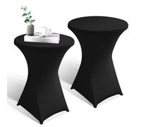 GOEDCH 2 pezzi coprisedia per tavolo da terra: 80 x 110 cm, elasticizzato, con rinforzo nella zona dei piedi, copritavolo elastico per bar, matrimoni, feste di compleanno