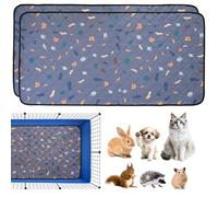 GOEDCH 2 Pezzi di Protezione Riutilizzabile per Superfici per Conigli: 61×120cm Lavabile Tappetini per Animali Domestici per Conigli, Criceti, Protezione Riutilizzabile per Gabbia per Porcellini
