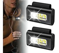 GOEDCH 2 Pezzi Torcia Frontale: USB Ricaricabile LED Lampada Frontale con 6 Modalità di Illuminazione, Regolabile Leggero Lampada da Testa 1200 Lumen per Outdoor, Corsa, Campeggio, Ciclismo