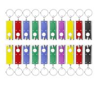 GOEDCH 20 pezzi LED portachiavi torcia elettrica: mini torcia portachiavi, portatile a batteria bright Powered Key Ring Torch, torcia per bambini per campeggio all'aperto, colori casuali