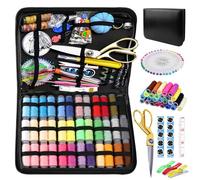 GOEDCH 232 pezzi Set da cucito Dotazione di base: accessori da cucito professionali per principianti con parti - Utensile da cucito completo con rotoli di filato, aghi e forbici speciali per casa