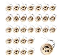 GOEDCH 30 Pezzi GU10 Portalampada: Portalampada GU10 in Ceramica, Connettore Adattatore GU10, Presa in Ceramica Resistente al Calore, Elaio da Incasso GU10 con Cavo dal Silicone per LED e Alogeni