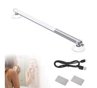 GOEDCH 36 cm Lampada da trucco a LED portatile con ventosa: 3 modalità e livello 10 dimmerabile lampada da trucco con cavo di ricarica USB, luce per trucco a LED per camera da letto, bagno