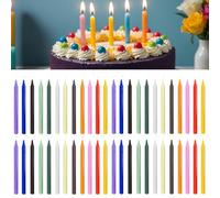 GOEDCH 48 candele colorate: candele colorate, altezza 15 cm, diametro 1,2 cm, piccole candele, candele magiche, candele da tavola per stregoneria, strumenti magici, meditazione e decorazione per feste