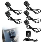 GOEDCH 6 pezzi interruttori per fendinebbia LED barra luminosa 12 V/24 V auto fai da te tipo di pasta interruttore a pulsante con cavo da 75 cm, interruttore fai da te per fendinebbia, fari al neon