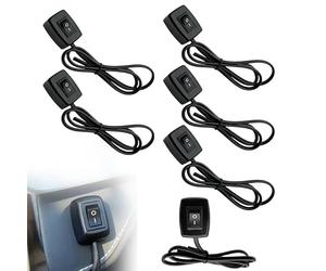 GOEDCH 6 pezzi interruttori per fendinebbia LED barra luminosa 12 V/24 V auto fai da te tipo di pasta interruttore a pulsante con cavo da 75 cm, interruttore fai da te per fendinebbia, fari al neon