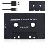 GOEDCH Adattatore per cassetta auto Bluetooth: adattatore stereo ad alta fedeltà, adattatore senza fili Bluetooth 5.0 per auto, ricarica USB, per telefoni cellulari, autoradio, tablet, telefono