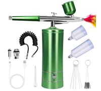 GOEDCH AirBrush Set con compressore: pistola aerografo manuale multi funzione, aerografo portatile ricaricabile, per nail design, decorazione torte, trucco, modellazione tatuaggio, colorazione modello