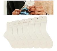 GOEDCH Bloccante per Calzini: 7 Pz Bloccanti per Maglieria Modello Calzino in Legno con Informazioni sulla Taglia, Taglia 34-47 per Amanti del Lavoro a Maglia e Dell'Artigianato