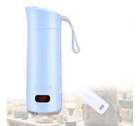 GOEDCH Bollitore da viaggio da 400 ml, piccolo: funzione automatica di riscaldamento e mantenimento del caldo, scaldabiberon portatile, adatto per alimenti, tazza elettrica elettrica, 4 livelli di