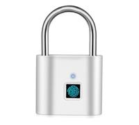 GOEDCH Cadenas à Empreinte Digitale USB: Serratura Biometrica senza Chiave Ricaricabile USB, Lucchetto di Sicurezza Intelligente per Palestra, Batteria 12 Mesi, Impermeabile IP65 per Casa, Ufficio