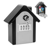 GOEDCH - Cassaforte per chiavi con codice esterno: 4 cifre, cassetta per chiavi con fori preforati e viti, scatola a muro per casa, ufficio e garage