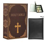 GOEDCH Cassaforte per libri con lucchetto a combinazione: 26 x 20 cm, grande effetto libro, cassaforte nascosta con tasca per documenti, conservazione nascosta, nascondiglio segreto per casa per