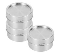 GOEDCH Contenitore per il pranzo in acciaio inossidabile: 3 pezzi da 250 ml, piccolo barattolo in acciaio inox con tappo a vite, contenitore rotondo per snack, frutta, cereali, zuppe, contenitore per