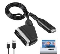 GOEDCH Convertitore da scart a HDMI: adattatore SCART a HDIM, convertitore audio HD con cavo di ingresso SCART e porta di uscita HDIM, nuovo All-in-One per Xbox HDTV STB VHS VCR PS3 Sky DVD Blu Ray (1