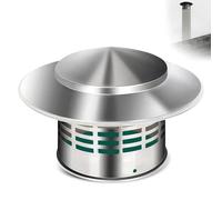 GOEDCH Copertura per Camino: 110 mm Cappucci per Camino in Acciaio Inossidabile, Ombrello Copertura Antipioggia per Tubi Della Stufa, Protezione in Rete per Canna Fumaria, Anti-Roditori, Uccelli