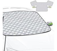GOEDCH Copriparabrezza, invernale, protezione da neve, parabrezza: spessa, universale, per auto, inverno, con 8 magneti, copertura per parabrezza pieghevole, anti gelo per auto, SUV, camion