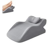 GOEDCH Cuscino per gambe rialzate: cuscino venoso con giacca traspirante e lavabile, cuscino ergonomico per gambe per riporre divano, letto, relax, tempo fuori e casa, grigio chiaro