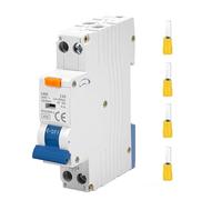 GOEDCH FI/LS compatto RCBO: 86 x 36 x 75 cm, interruttore di sicurezza Fi, con protezione da sovraccarico, fusibile automatico 16 A con interruttore protetto RCD, montaggio DIN Rail Mounting, tipo A e