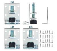 GOEDCH Kit di Piedini Regolabili per Mobili: 8 Pezzi di Livellatori Regolabili per Impieghi Gravosi, Piedini di Livellamento per Mobili con 48 Piccole Viti e Chiave, Piedini Regolabili in Altezza